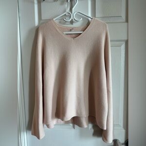 Uniqlo Women’s Soft Pink V-Neck Sweater